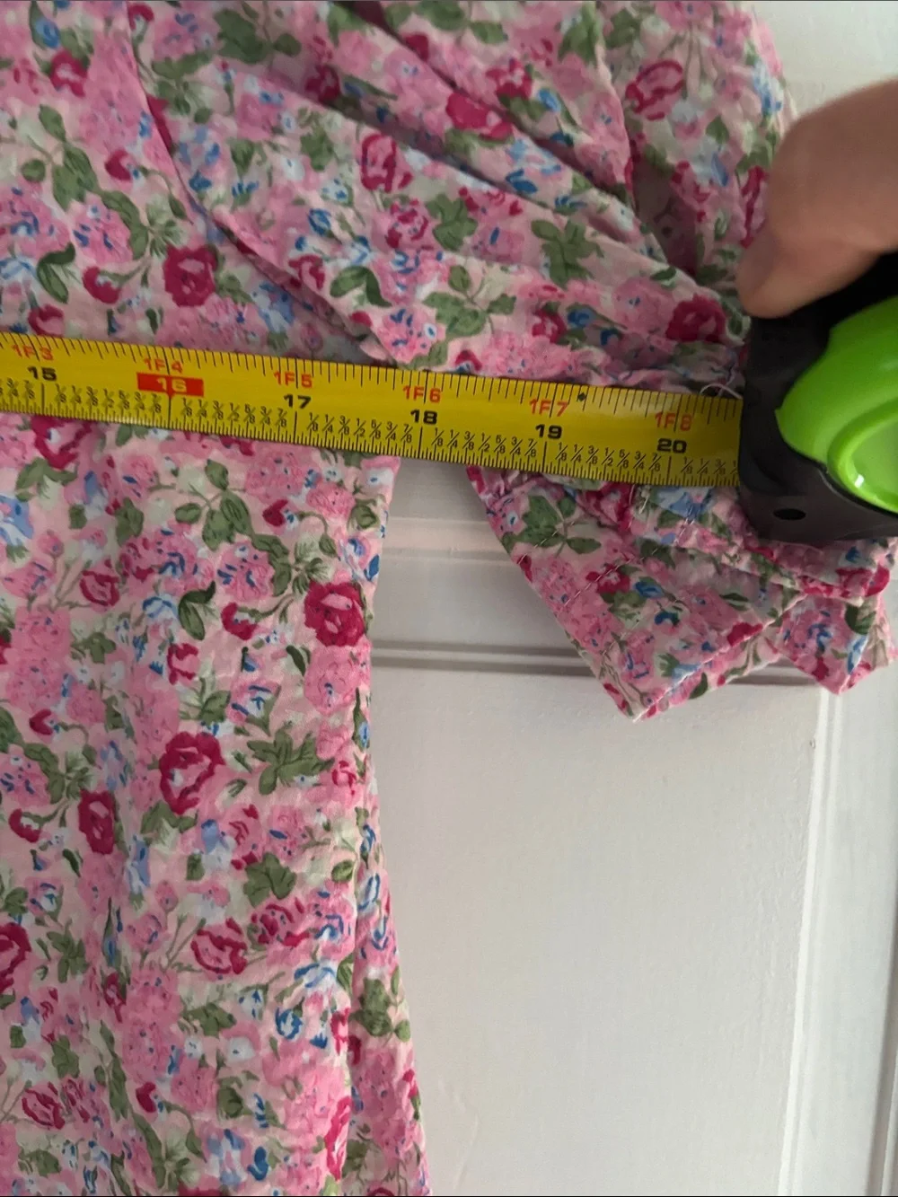 Light Pink Floral Ruffle-Neck Midi Dress - Picture 4 of 4